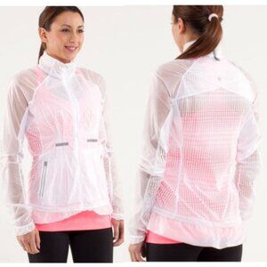 Lululemon Run: Wild Jacket Size 4 Sheer Mesh Lightweight Running Layer